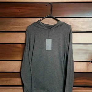 VRST R & R Jersey Hoodie Men’s Medium | NWT Pure Black Heather Moisture Wicking